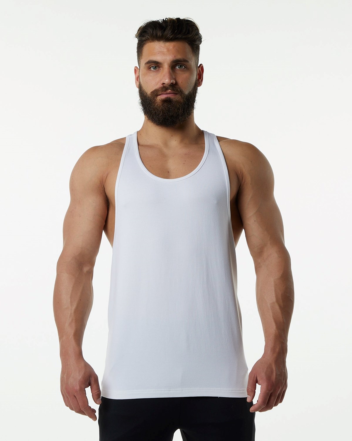 Alphalete Fitted Premium Stringer Bílé | 56931XYOE