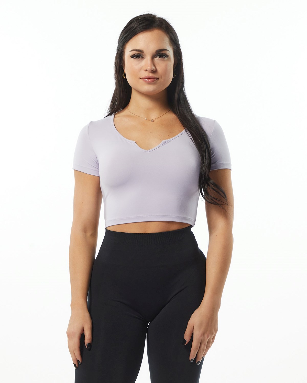 Alphalete Fitted Tee Lilac | 24593YACI