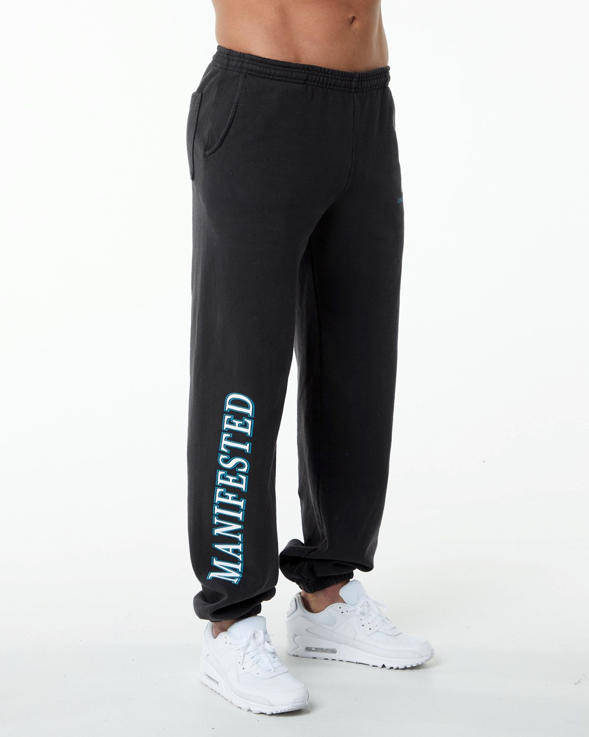 Alphalete Fleece Grafická Jogger Černé | 58092ZQBS