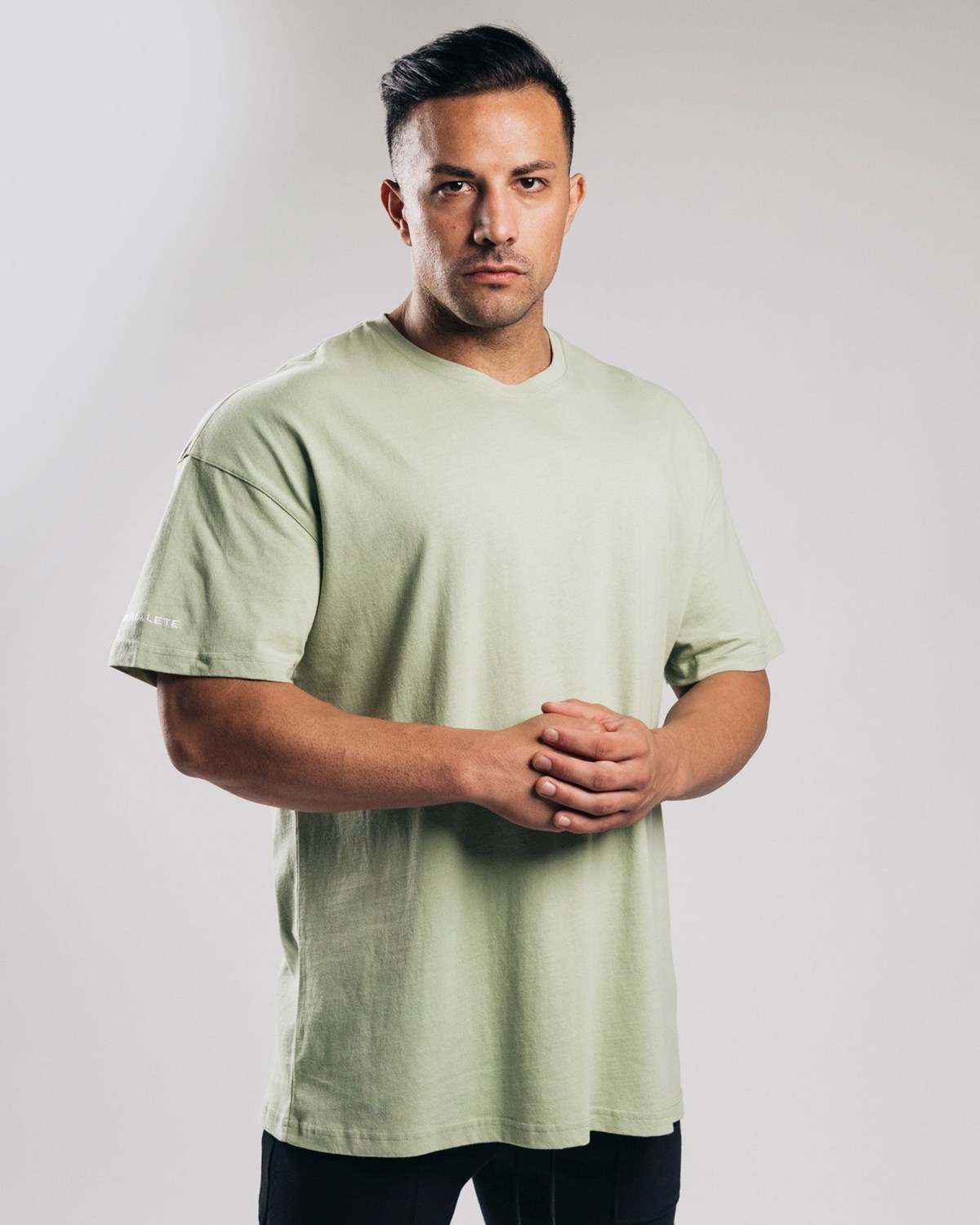 Alphalete Heavy Bavlněné Dropped Shoulder Tee Matcha | 06815HCEJ