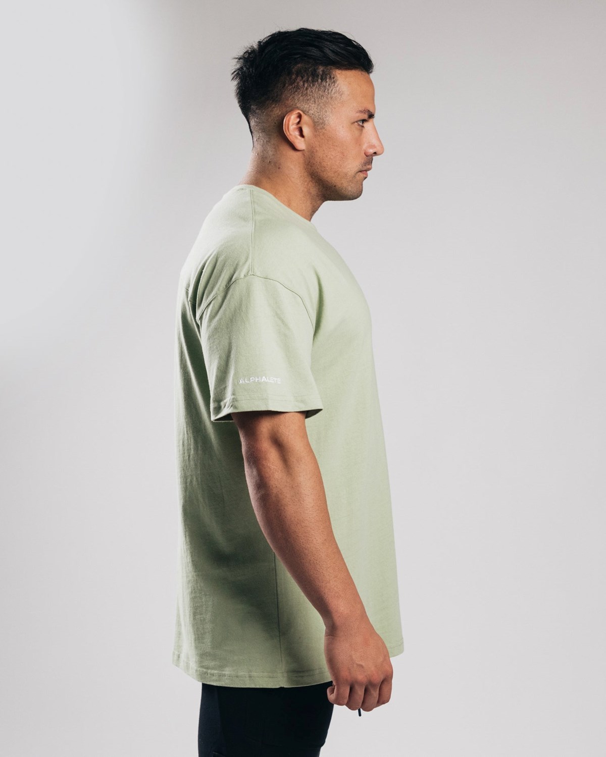 Alphalete Heavy Bavlněné Dropped Shoulder Tee Matcha | 06815HCEJ