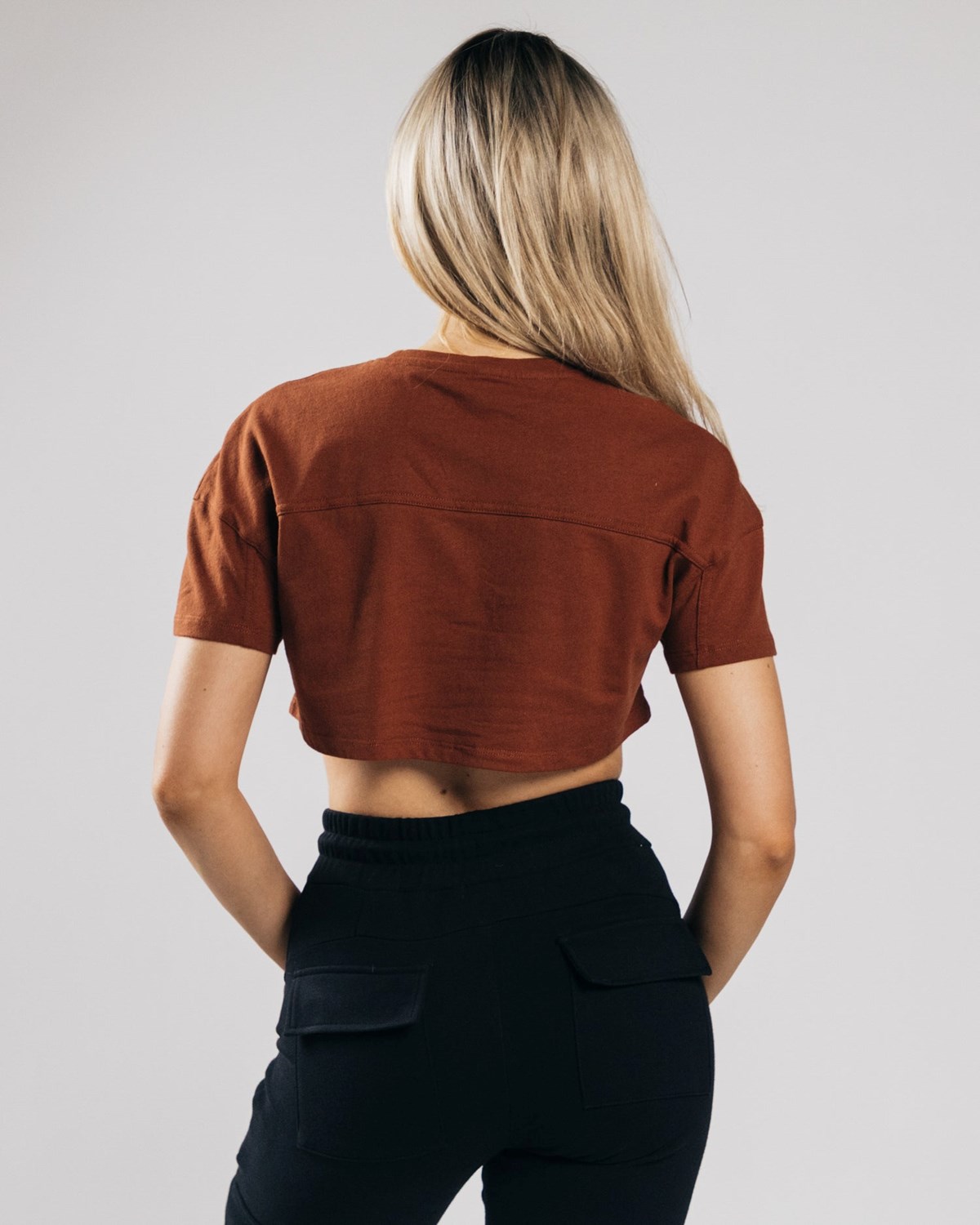 Alphalete Heavy Bavlněné Dropped Shoulder Crop Měď | 64809BGKM