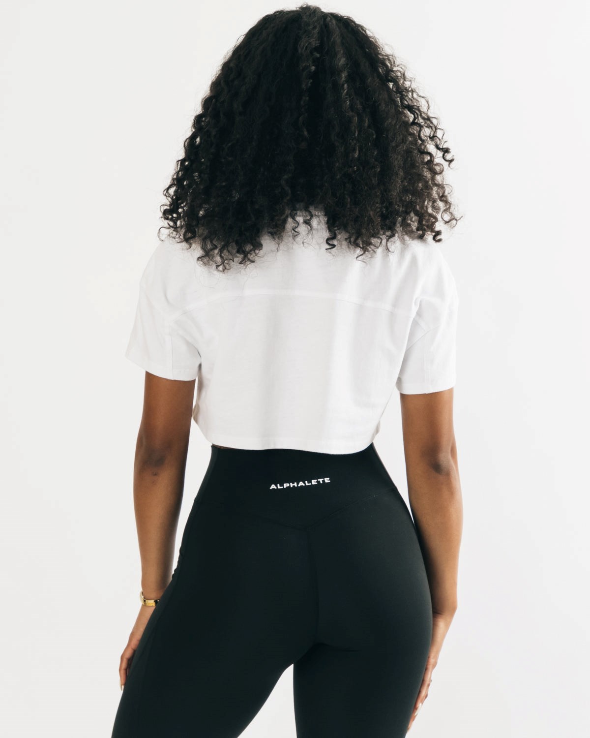 Alphalete Heavy Bavlněné Dropped Shoulder Crop Bílé | 94810IWJB