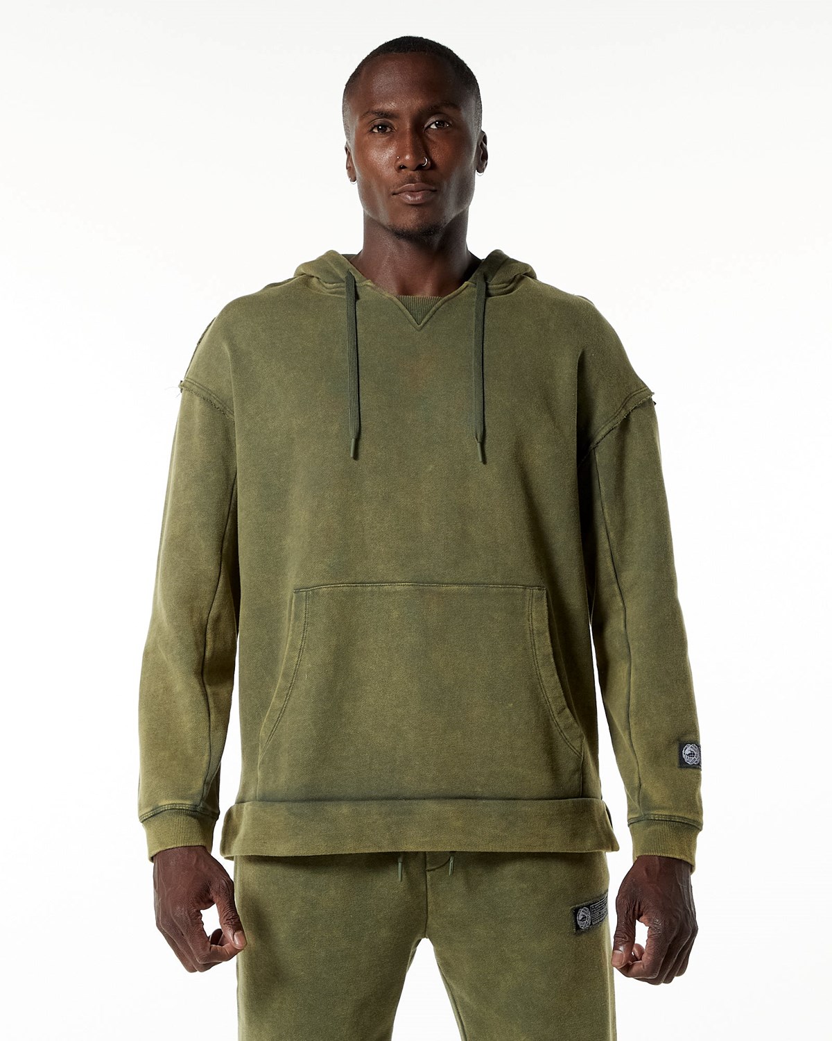 Alphalete Heavyweight Washed Terry Hoodie Zelene | 40257RHQO