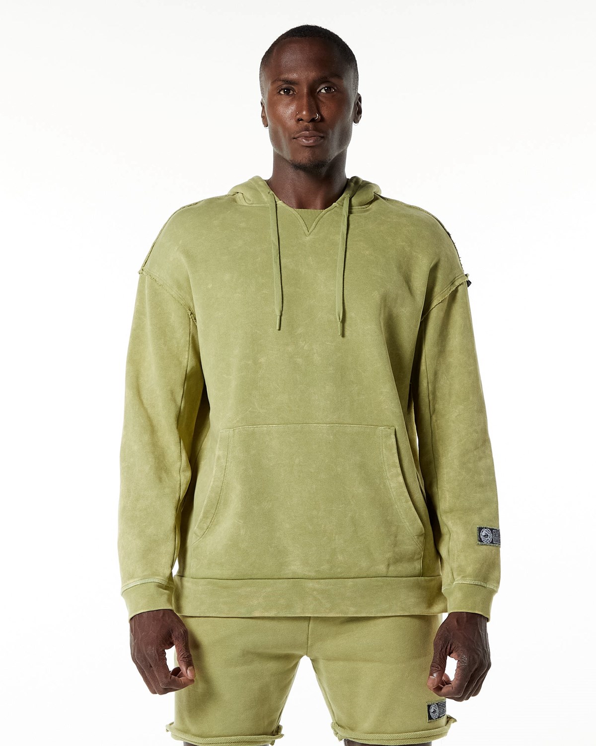 Alphalete Heavyweight Washed Terry Hoodie Zelene | 97045CUFP