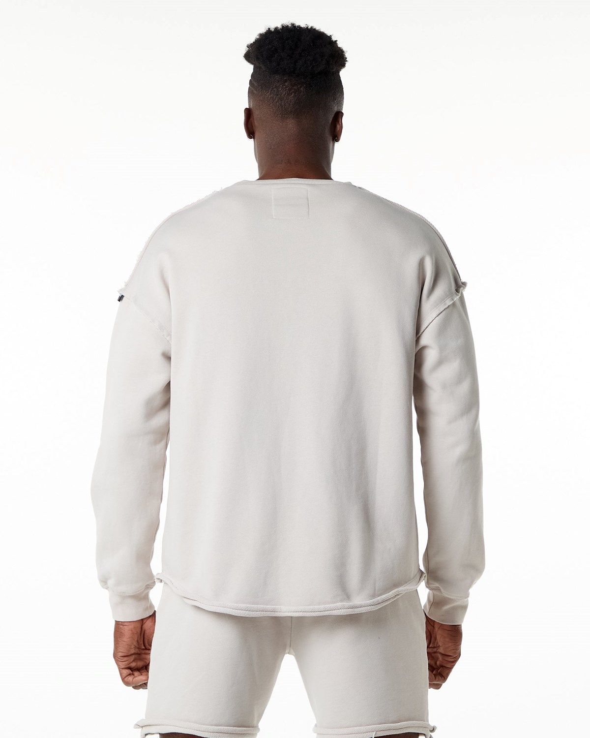 Alphalete Heavyweight Washed Terry Pullover Moonstone | 69238FPLC