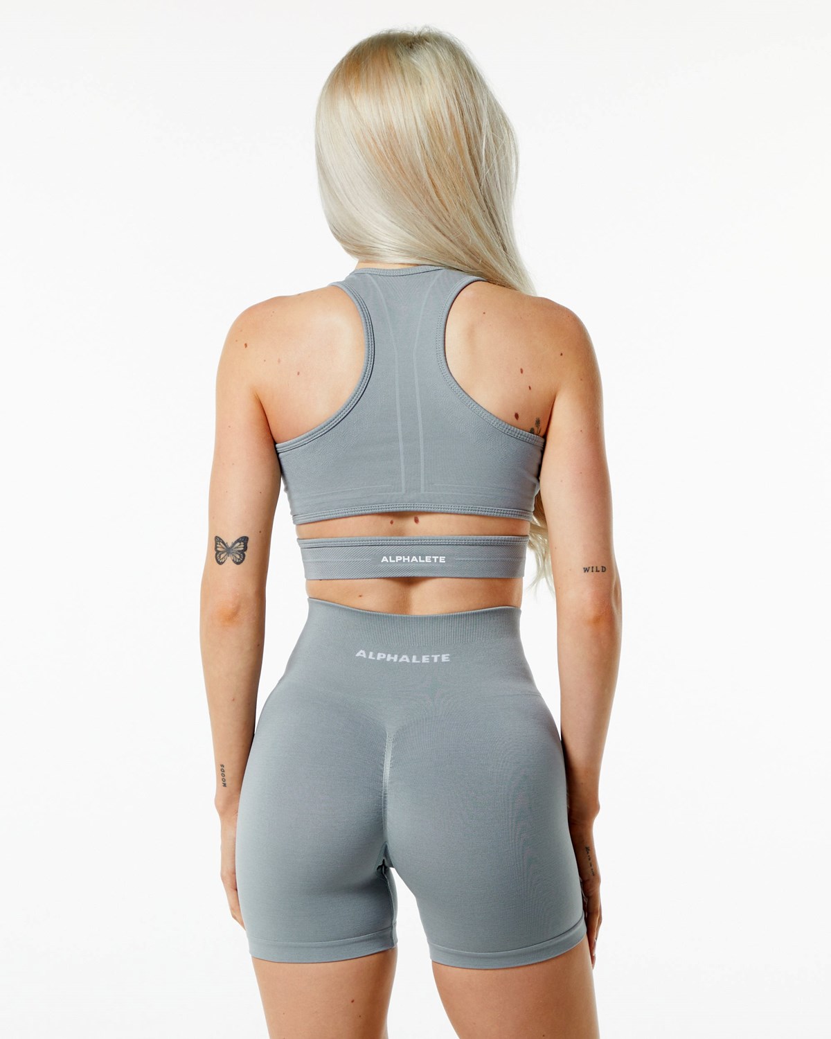 Alphalete High-Impact Seamless Sports Bra Šedé | 13098GQWF