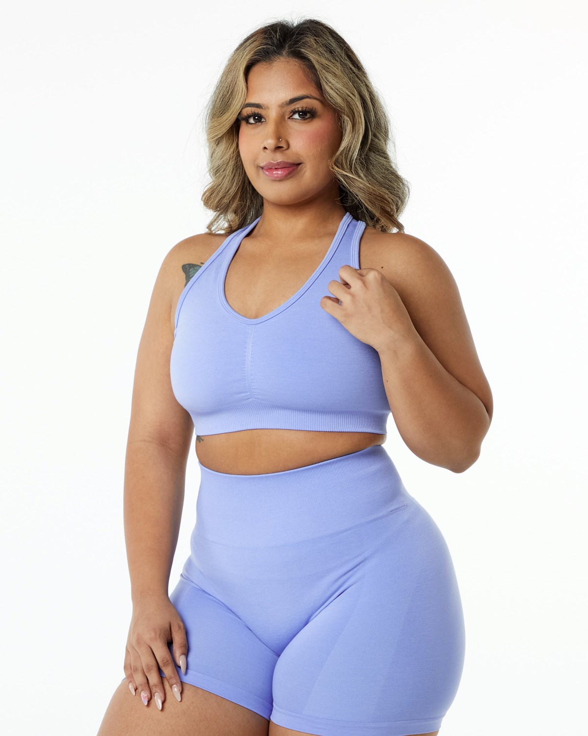 Alphalete High-Impact Seamless Sports Bra Digital Violet | 21709ZTOK