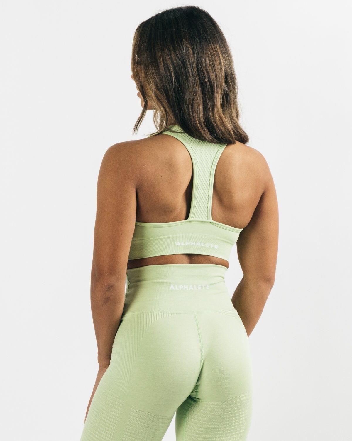 Alphalete High-Impact Seamless Sports Bra Frozen Spring | 32019ZQNF