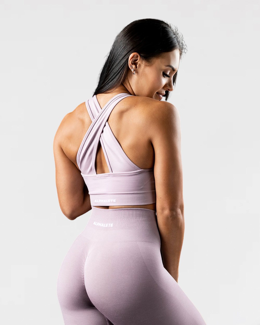 Alphalete High-Impact Seamless Sports Bra Viola | 53618XCFE