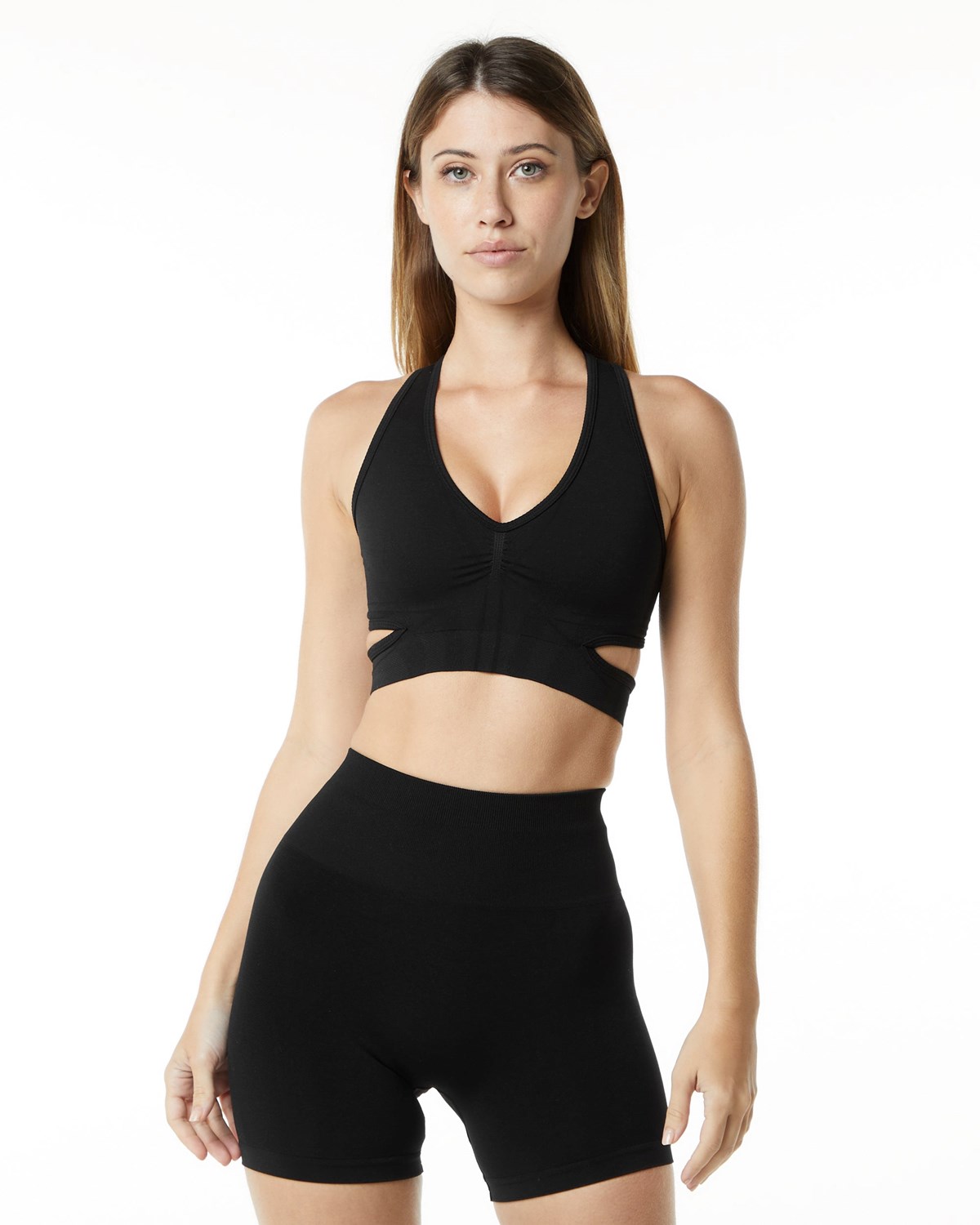 Alphalete High-Impact Seamless Sports Bra Černé | 53620KIMV