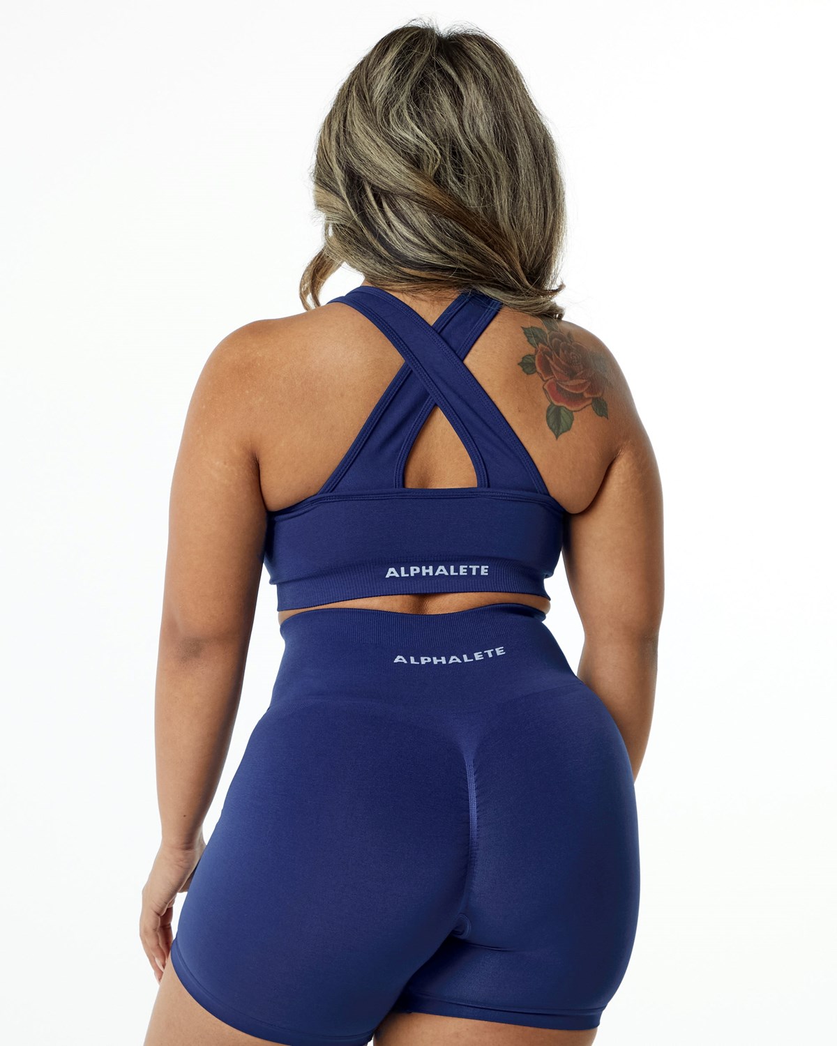 Alphalete High-Impact Seamless Sports Bra Indigo | 59384TQCR