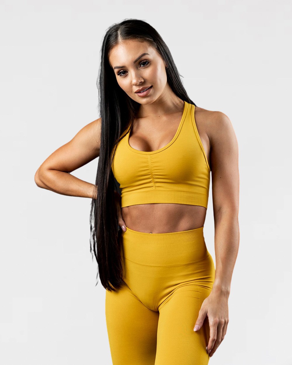 Alphalete High-Impact Seamless Sports Bra Golden Hour | 65073RUDQ