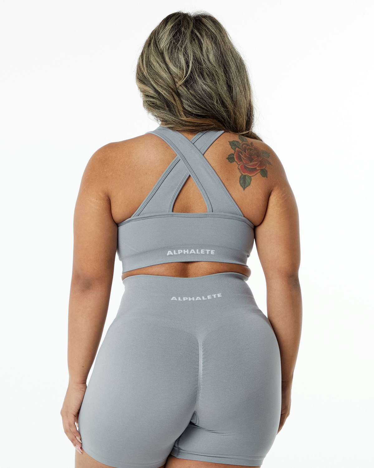 Alphalete High-Impact Seamless Sports Bra Šedé | 73021LMIB