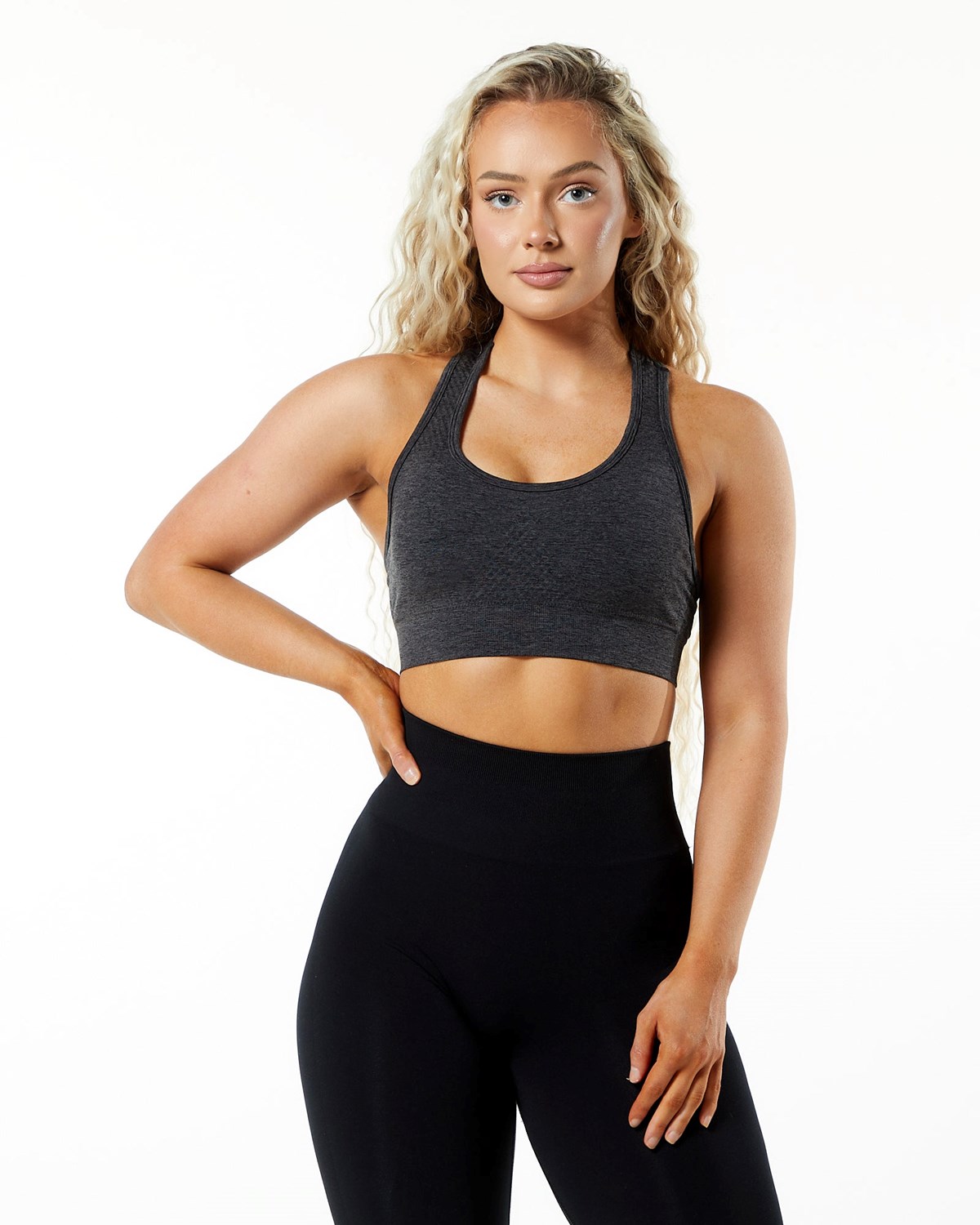 Alphalete High-Impact Seamless Sports Bra Šedé | 75209FIHL