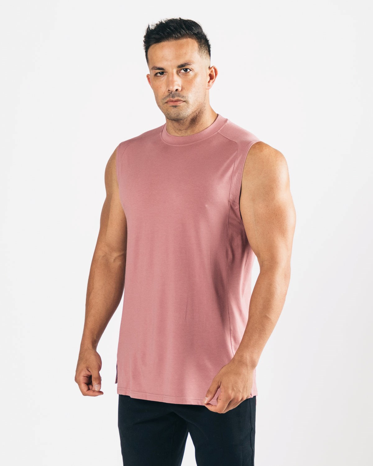 Alphalete High-Neck Premium Cutoff Cranberry Ice | 79418RFBQ