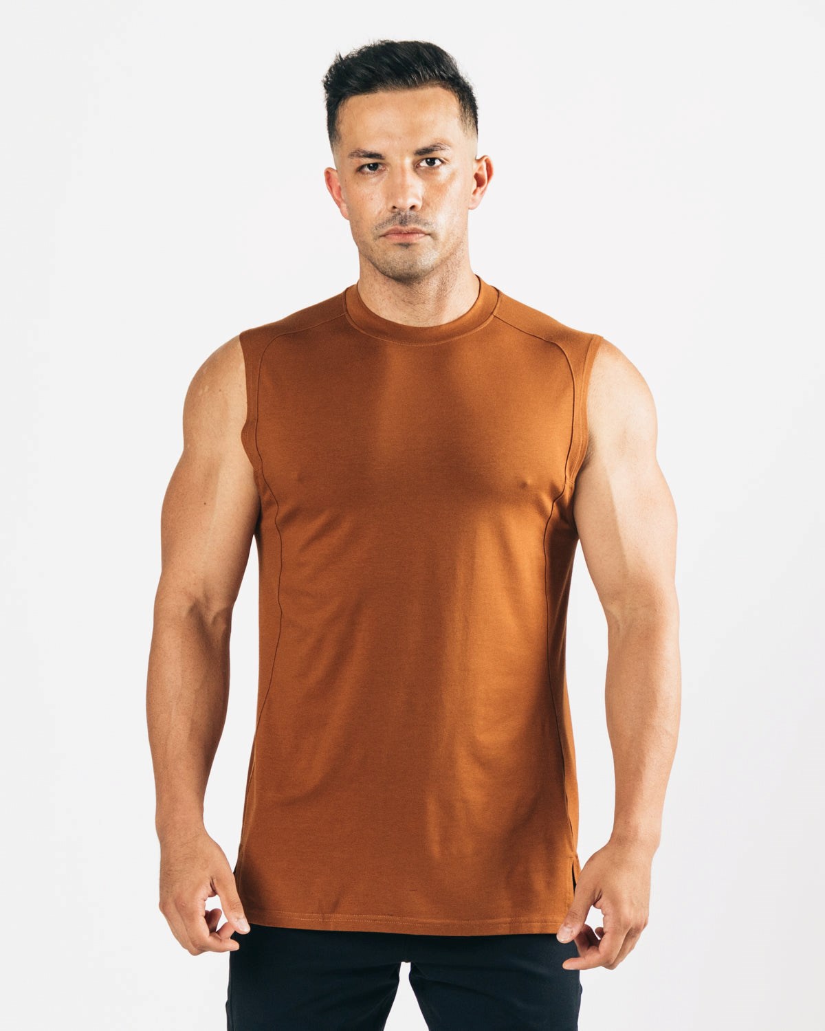 Alphalete High-Neck Premium Cutoff Mahogany | 75840BPHO