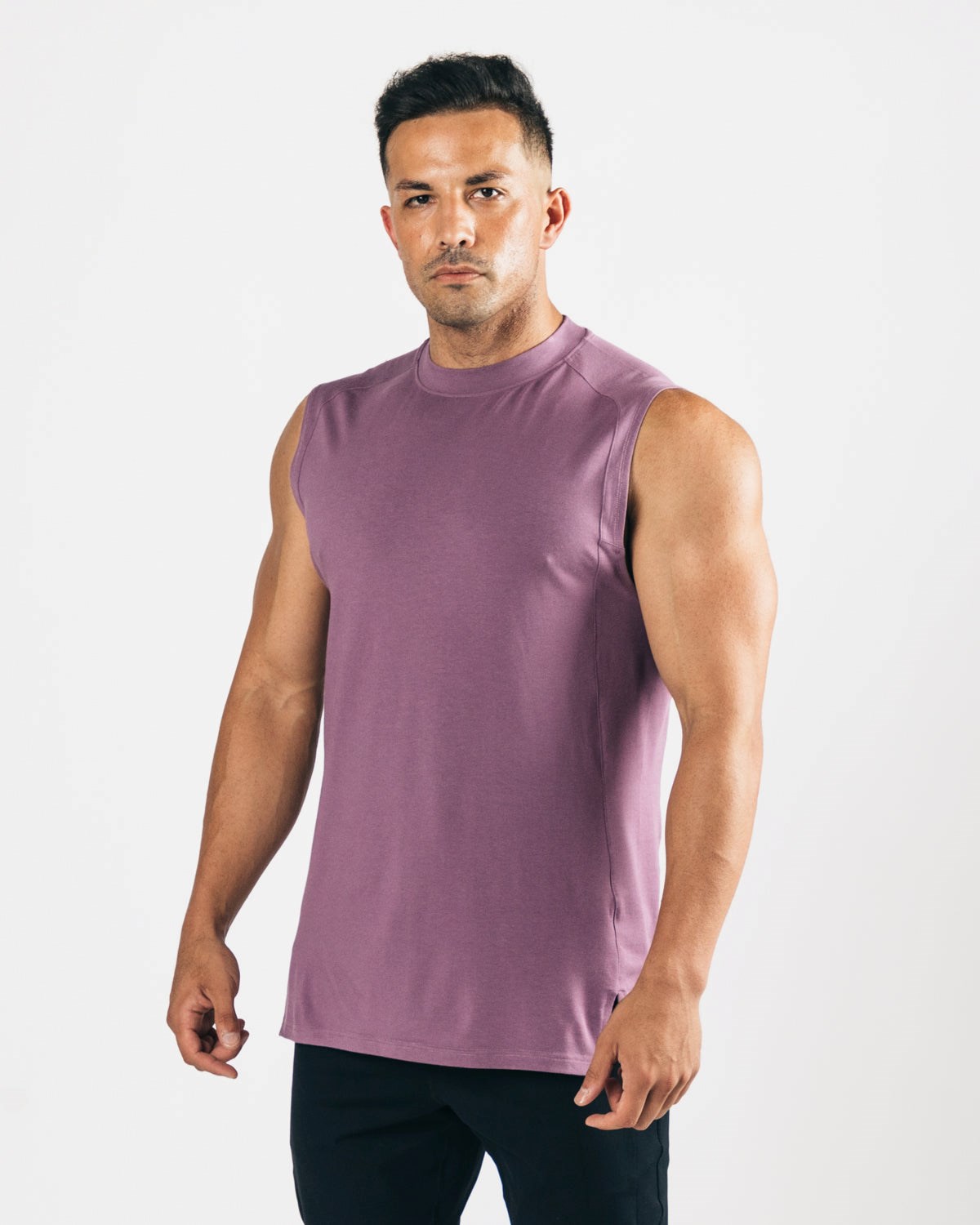 Alphalete High-Neck Premium Cutoff Černé | 43102IHAB