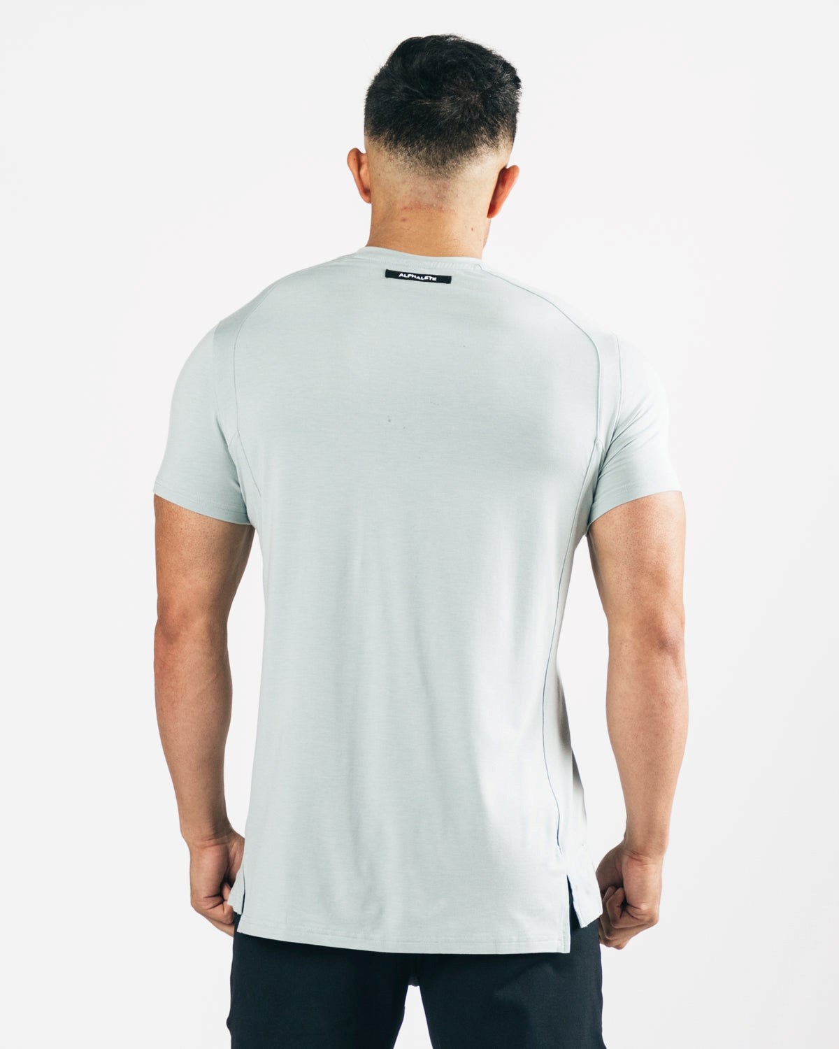 Alphalete High-Neck Premium Krátké Sleeve North Shore | 32096IFZC