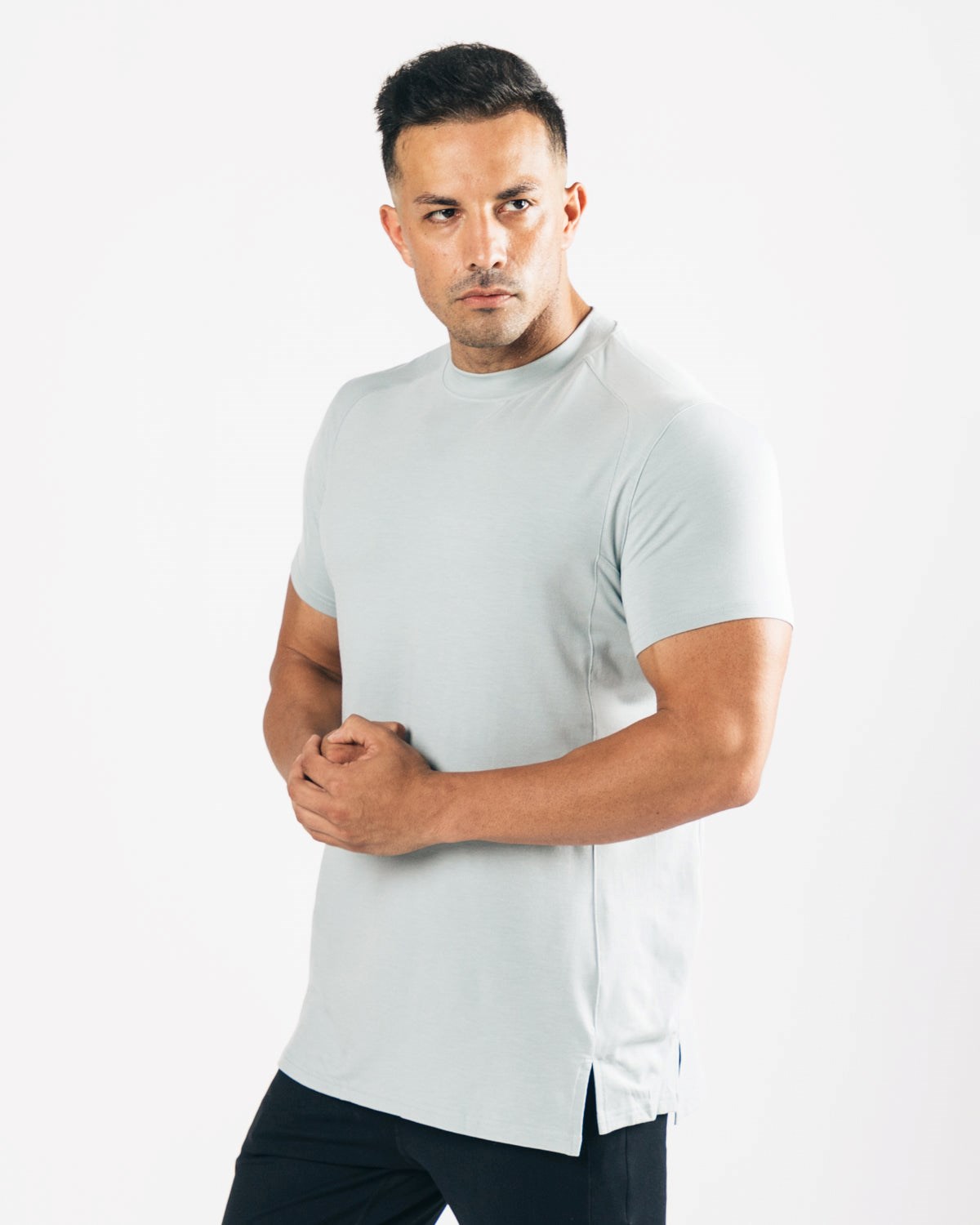 Alphalete High-Neck Premium Krátké Sleeve North Shore | 32096IFZC