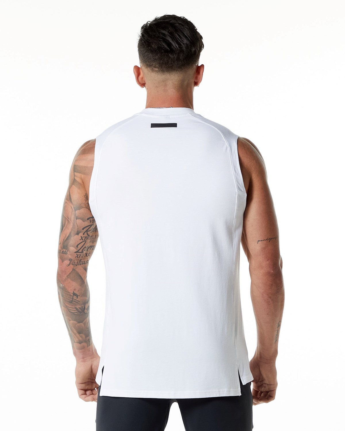 Alphalete High-Neck Premium Tank Bílé | 64710VCRE