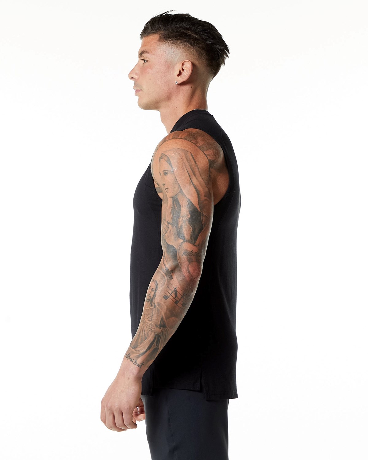 Alphalete High-Neck Premium Tank Černé | 58236HAMN