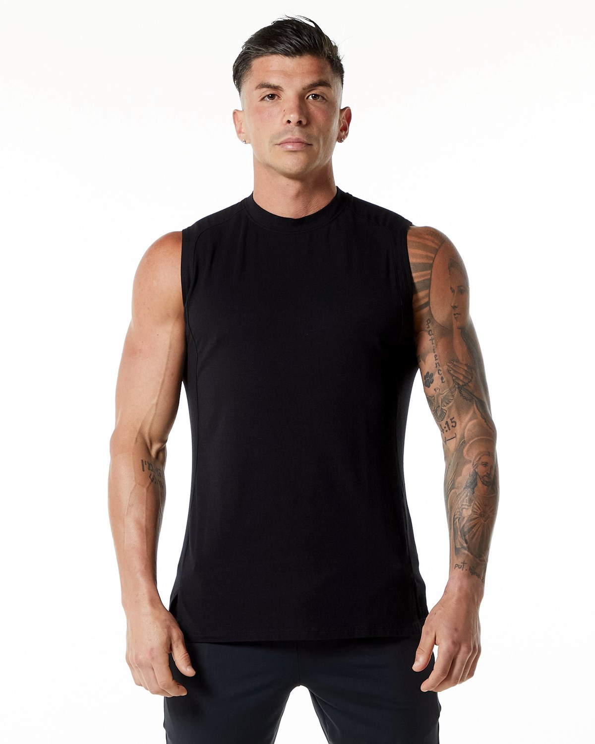 Alphalete High-Neck Premium Tank Černé | 58236HAMN