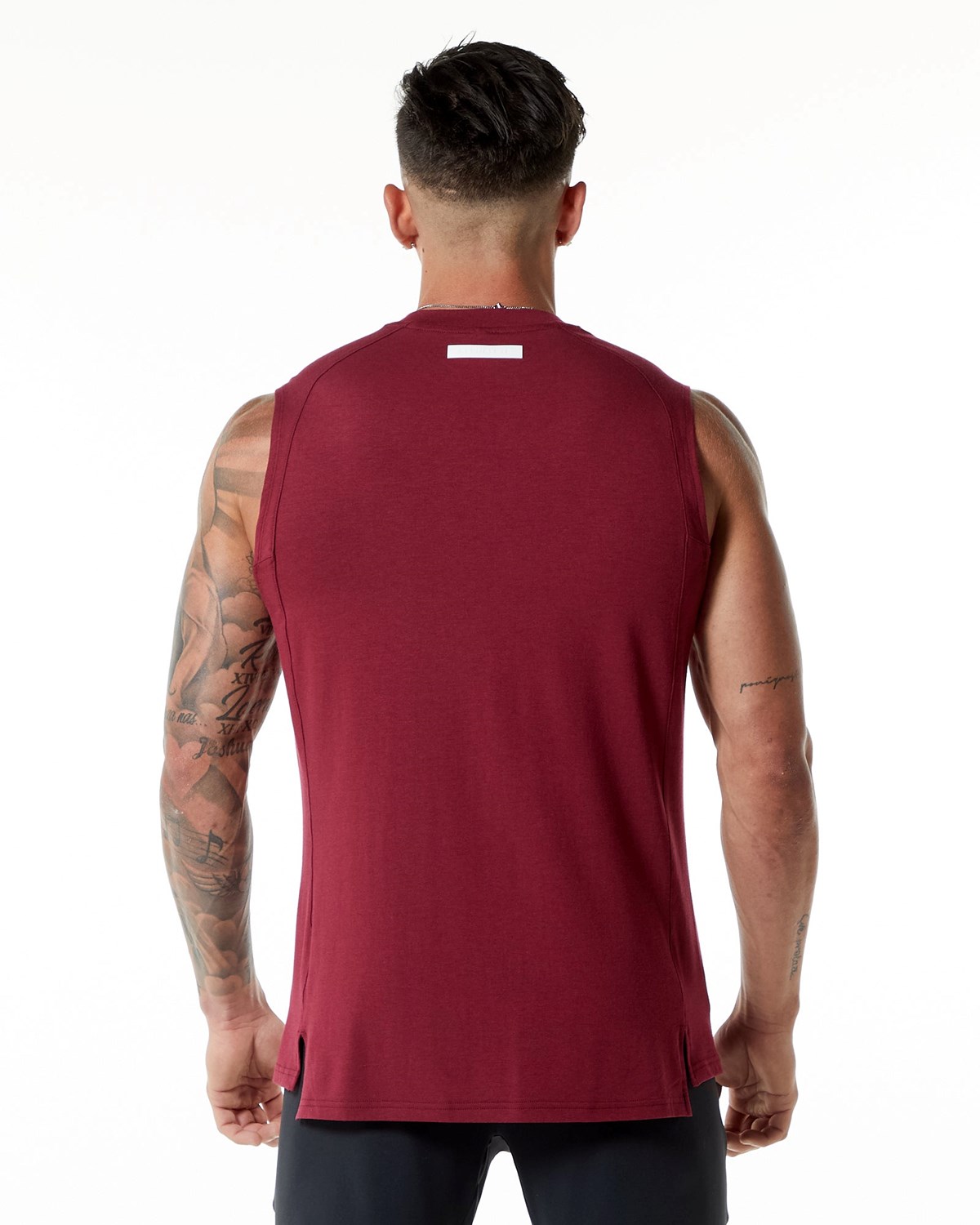 Alphalete High-Neck Premium Tank Červené | 96384HBYO