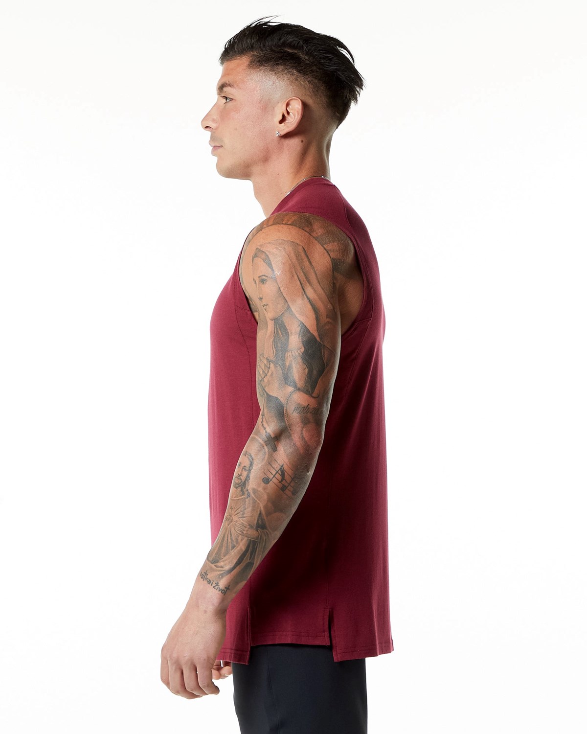 Alphalete High-Neck Premium Tank Červené | 96384HBYO