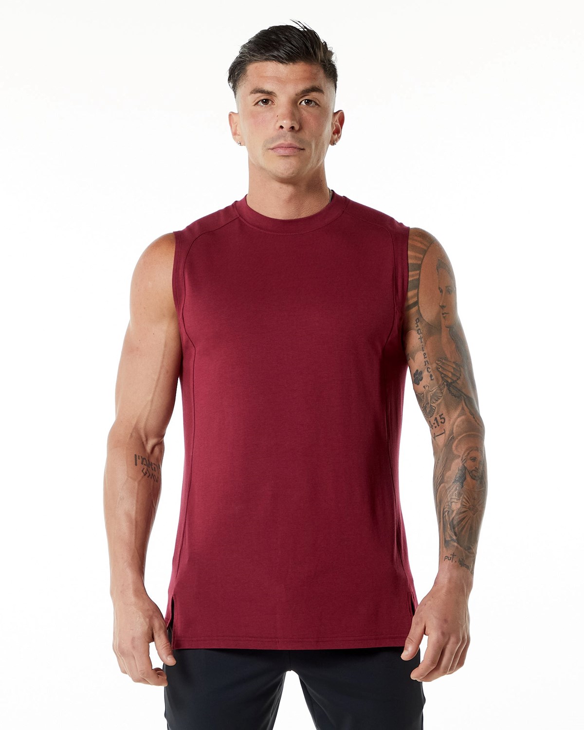 Alphalete High-Neck Premium Tank Červené | 96384HBYO