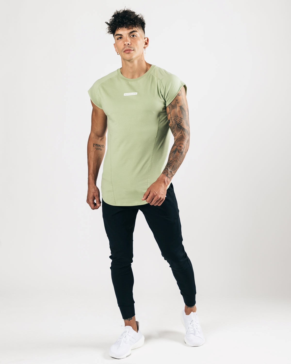 Alphalete High Performance Bez Rukávů Tee Meadow | 18903TVWR