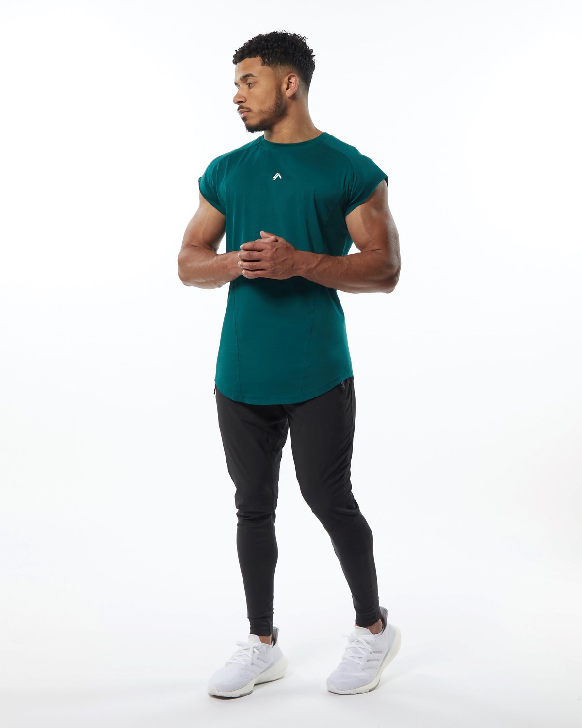 Alphalete High Performance Bez Rukávů Tee Velvet Teal | 28350QMWS