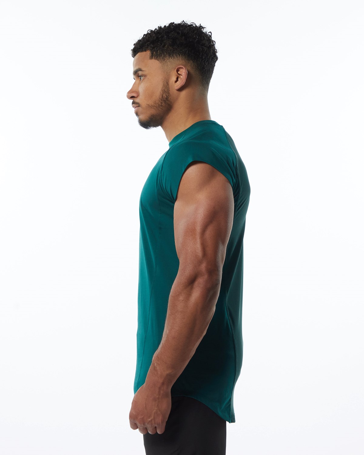 Alphalete High Performance Bez Rukávů Tee Velvet Teal | 28350QMWS