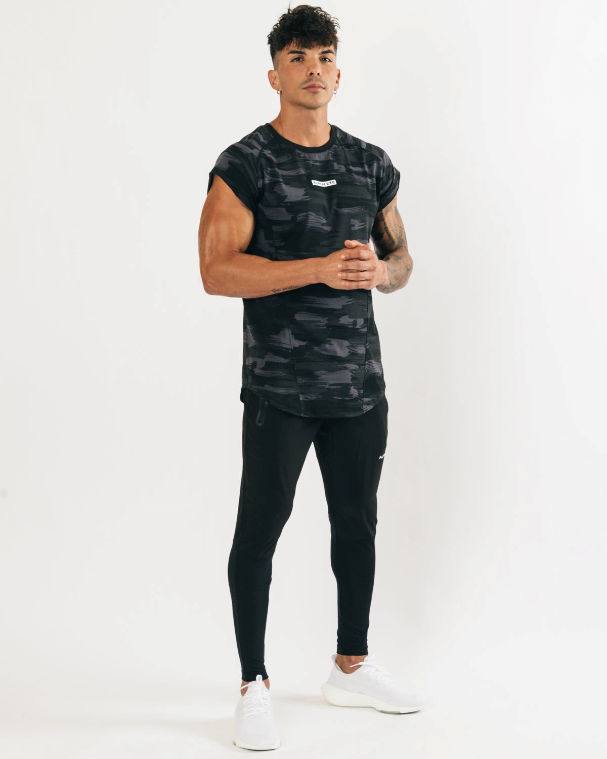 Alphalete High Performance Bez Rukávů Tee Černé Maskáčové | 53968YPXL