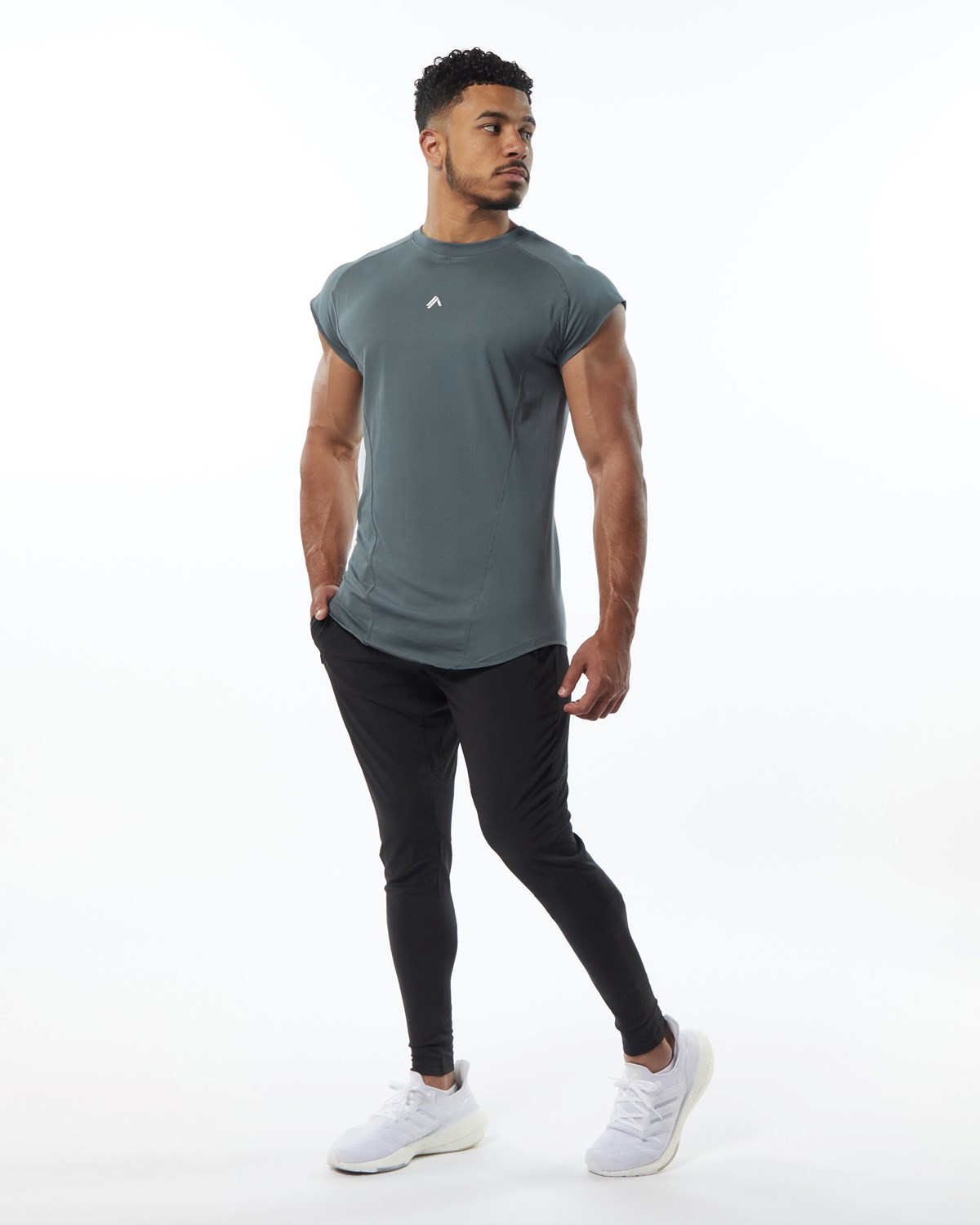 Alphalete High Performance Bez Rukávů Tee Šedé | 72690OJBQ