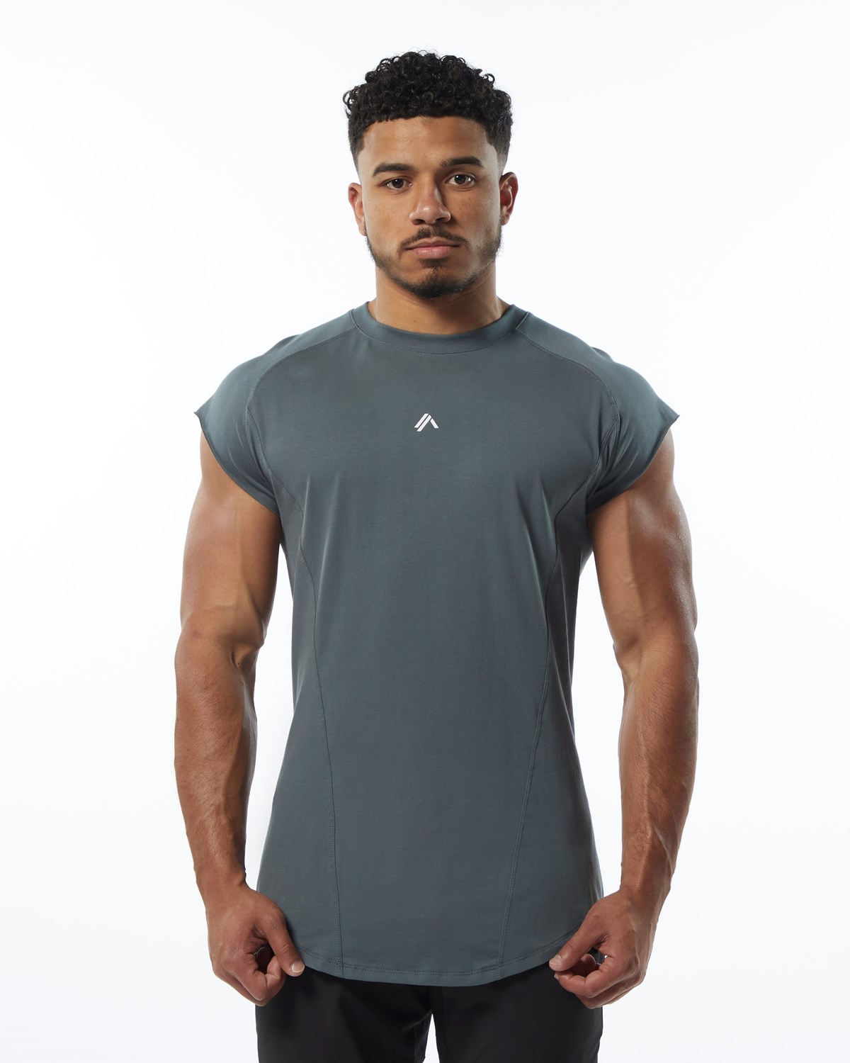 Alphalete High Performance Bez Rukávů Tee Šedé | 72690OJBQ