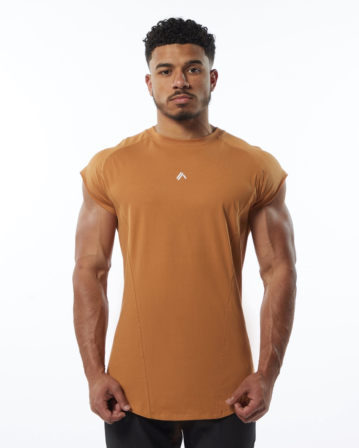 Alphalete High Performance Bez Rukávů Tee Chestnut | 92134CFSU