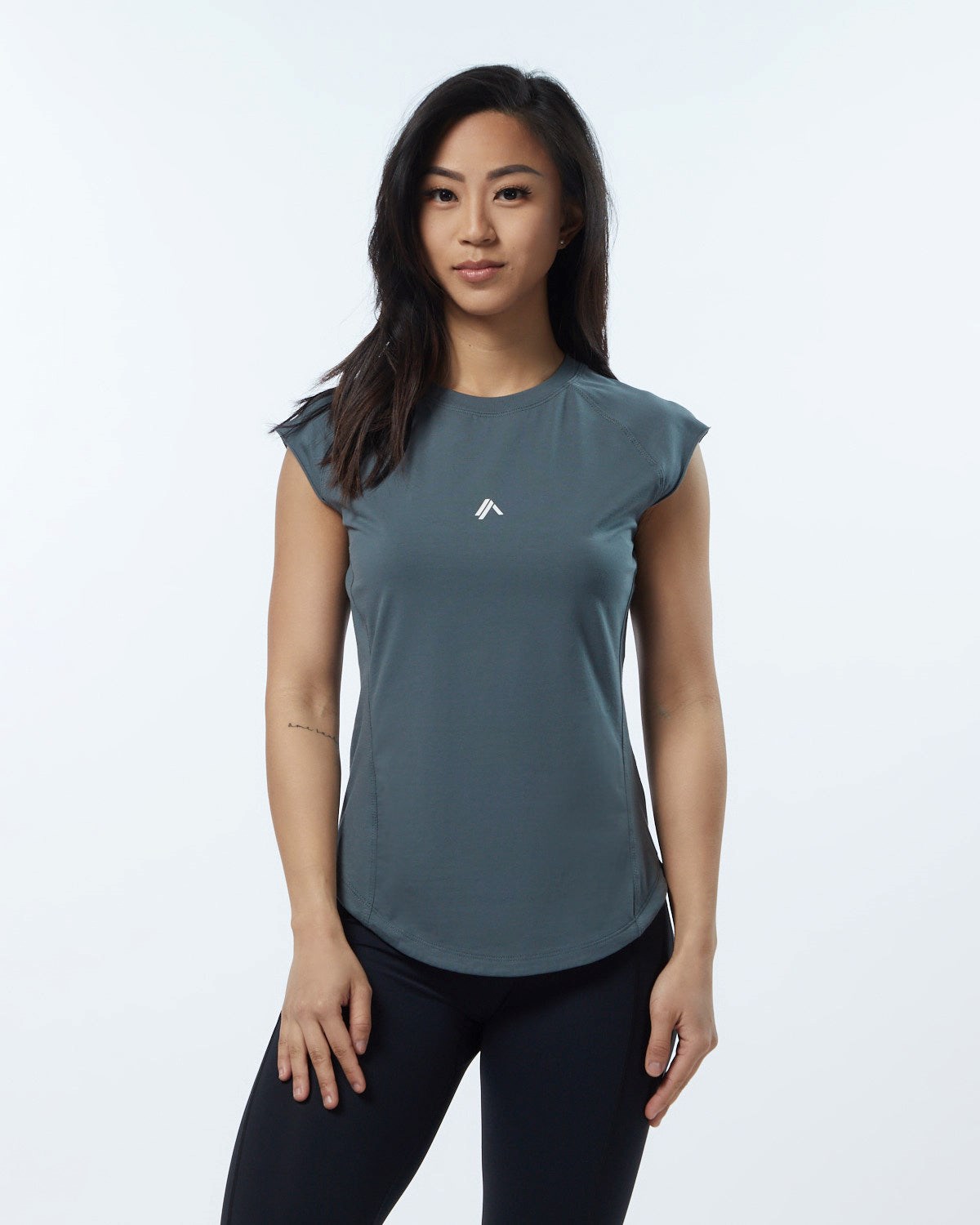 Alphalete High Performance Krátké Sleeve Tee Šedé | 21649WMHR