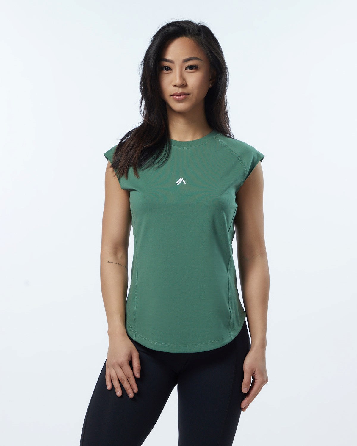 Alphalete High Performance Krátké Sleeve Tee Zelene | 83257VKMB