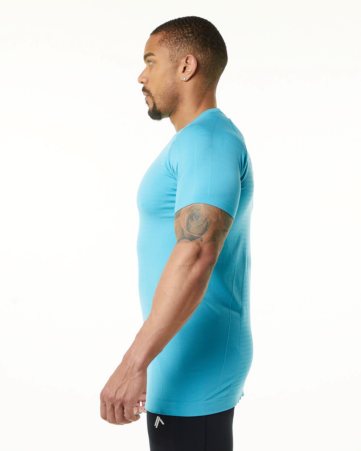 Alphalete High Performance Seamless Krátké Sleeve Tee Faded Ocean | 20843FJVG