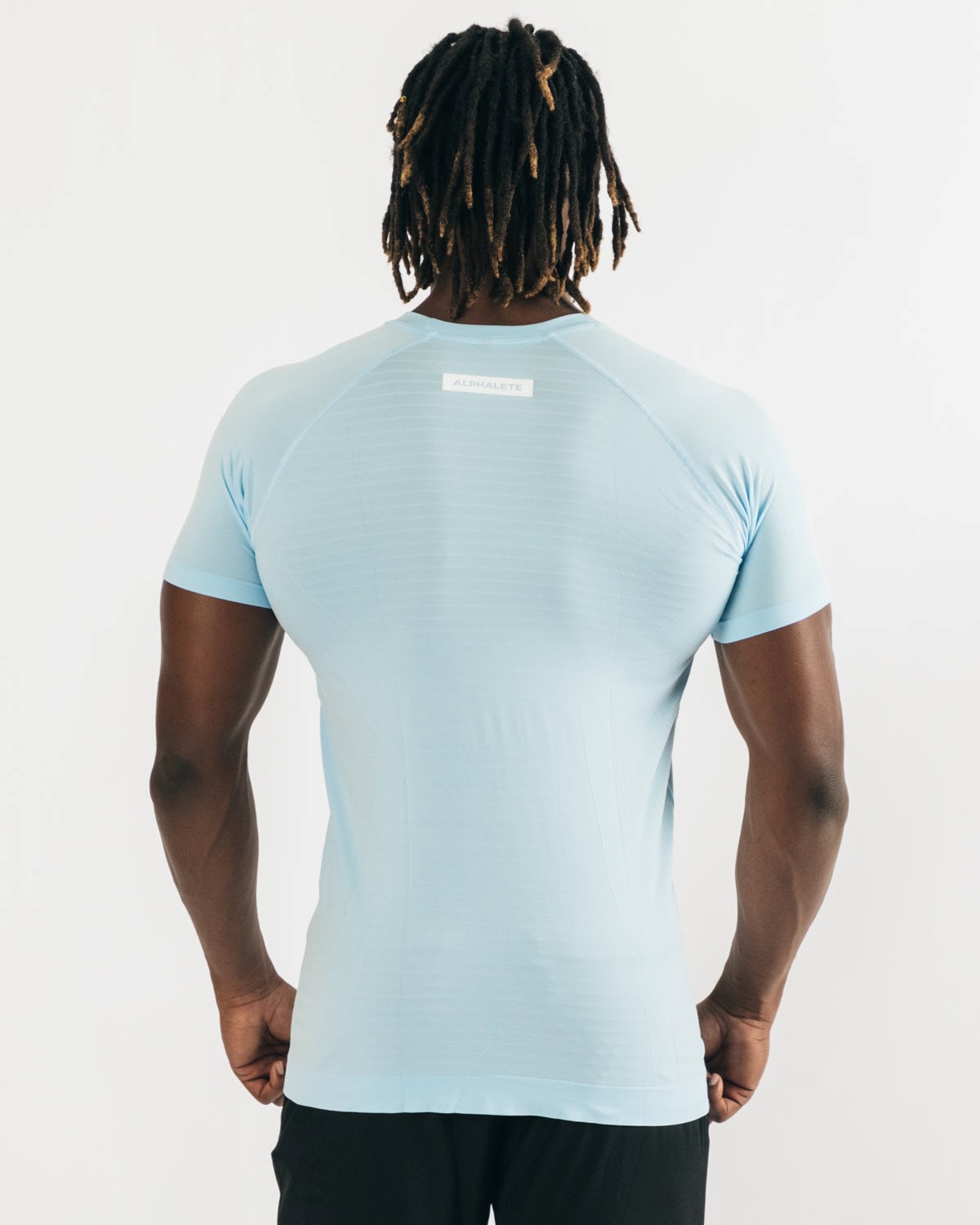 Alphalete High Performance Seamless Krátké Sleeve Tee Blankyt | 30521BSJA