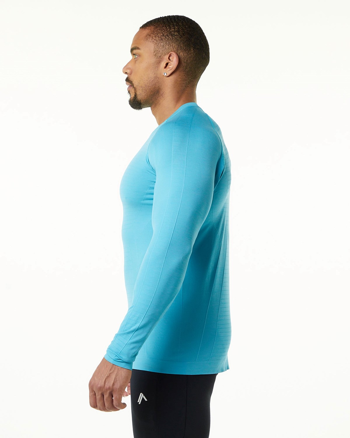 Alphalete High Performance Seamless Long Sleeve Tee Faded Ocean | 68503TIRU