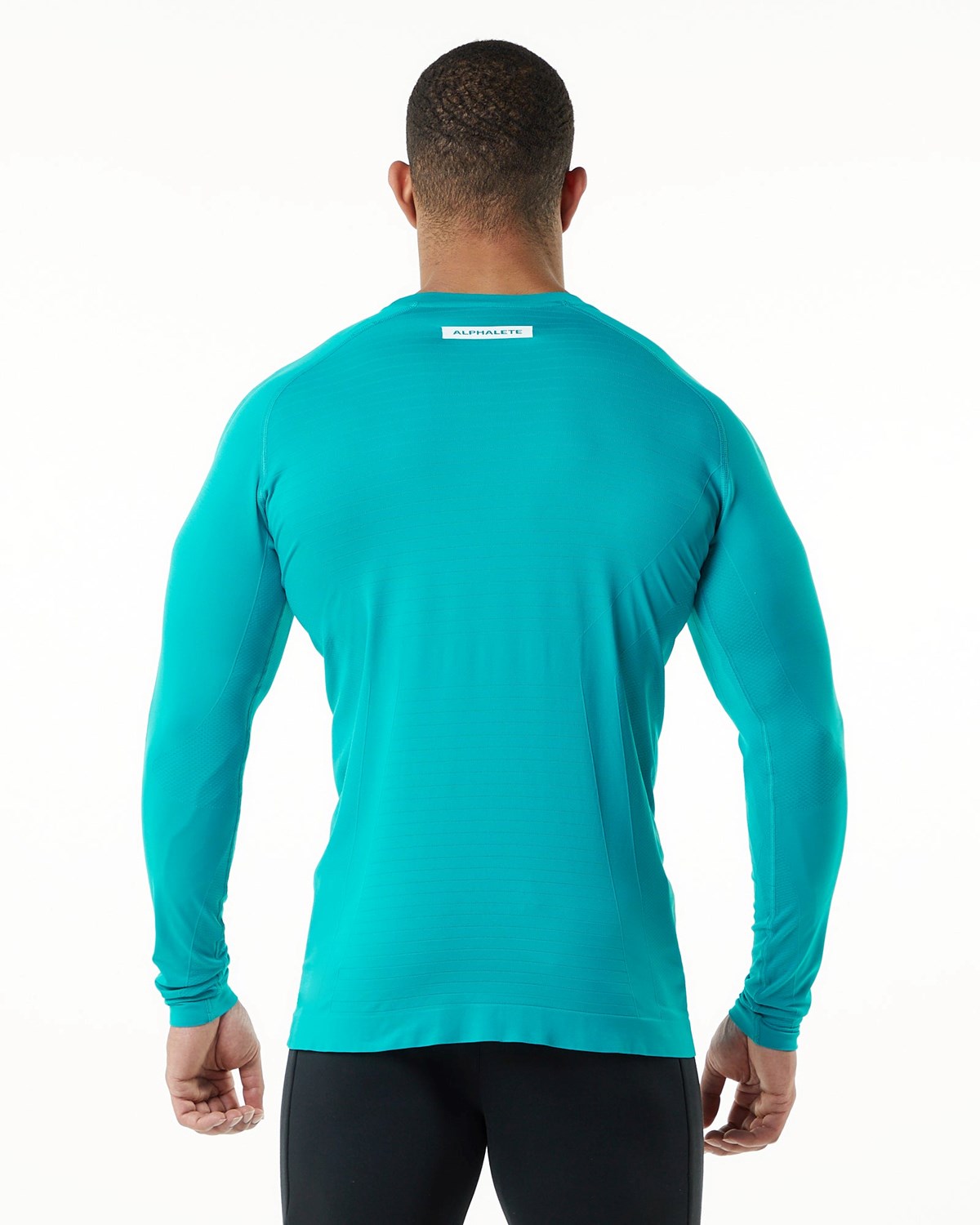 Alphalete High Performance Seamless Long Sleeve Tee Ocean | 72634UWTD