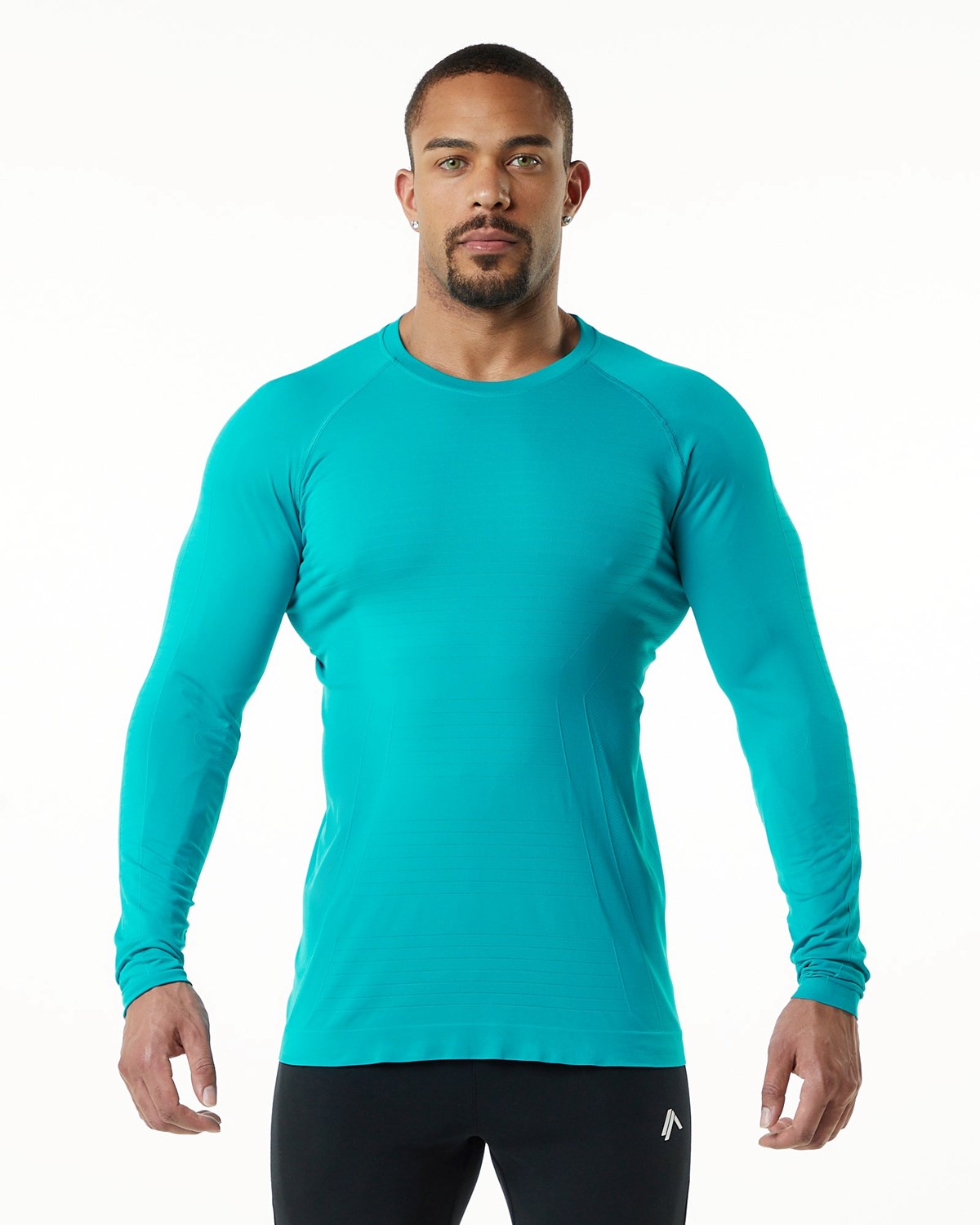 Alphalete High Performance Seamless Long Sleeve Tee Ocean | 72634UWTD