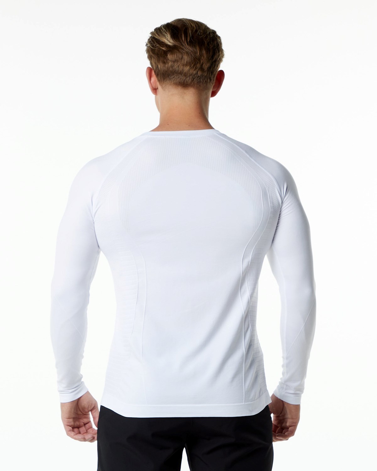 Alphalete High Performance Seamless Long Sleeve Tee Bílé | 74569IWKA