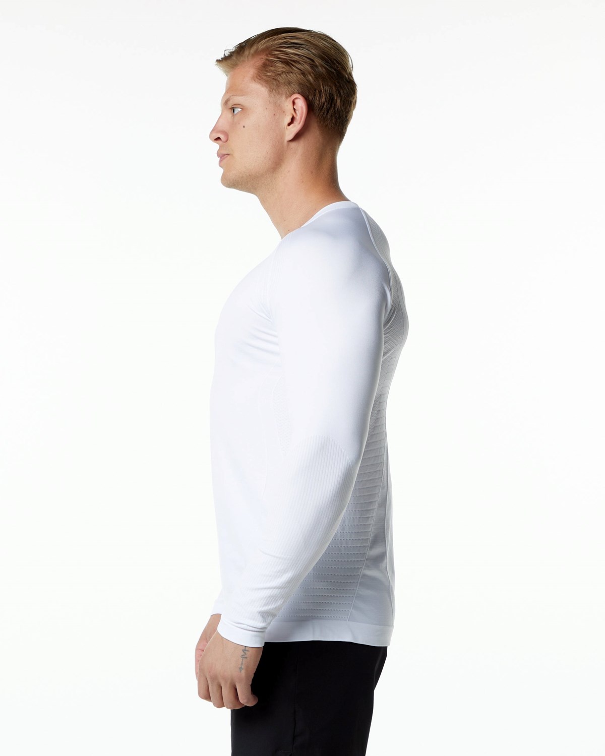 Alphalete High Performance Seamless Long Sleeve Tee Bílé | 74569IWKA