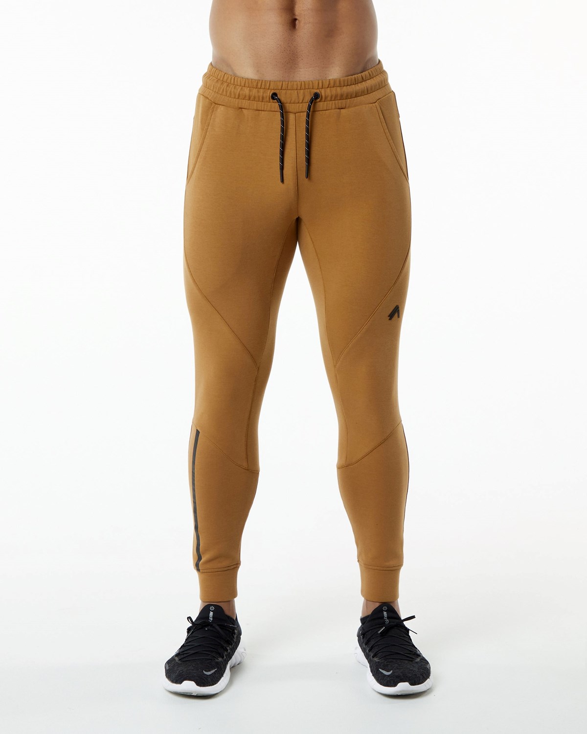 Alphalete Interlock Knit Cuffed Jogger Almond | 91320ZYPR