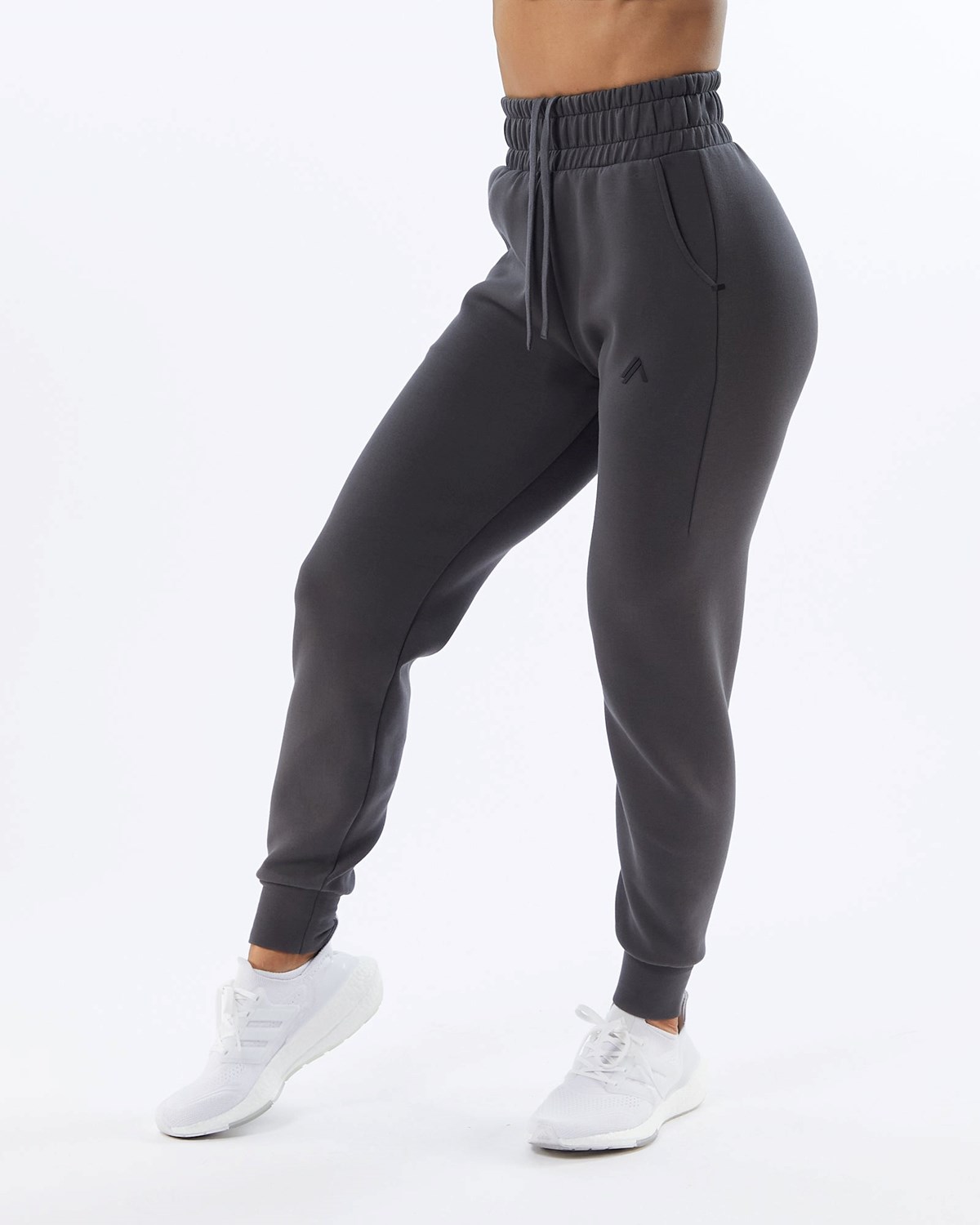 Alphalete Interlock Knit Cuffed Jogger Charcoal | 49763KAIC