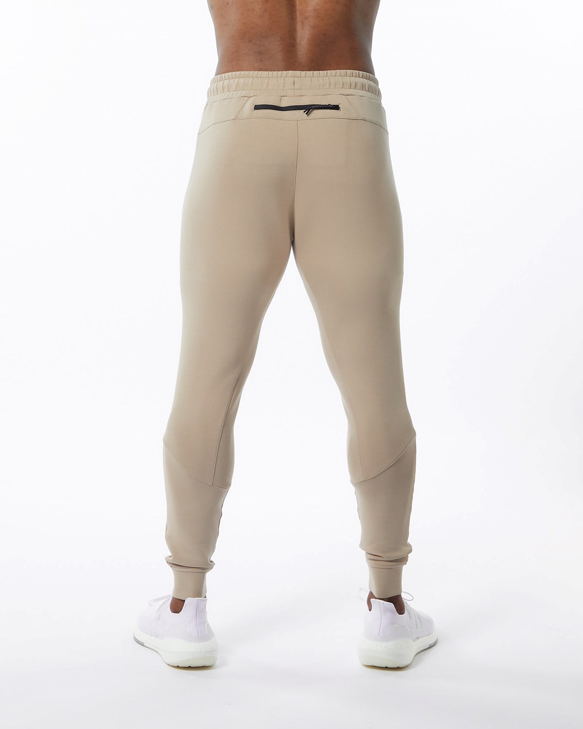 Alphalete Interlock Knit Cuffed Jogger Tan | 72089JKHB