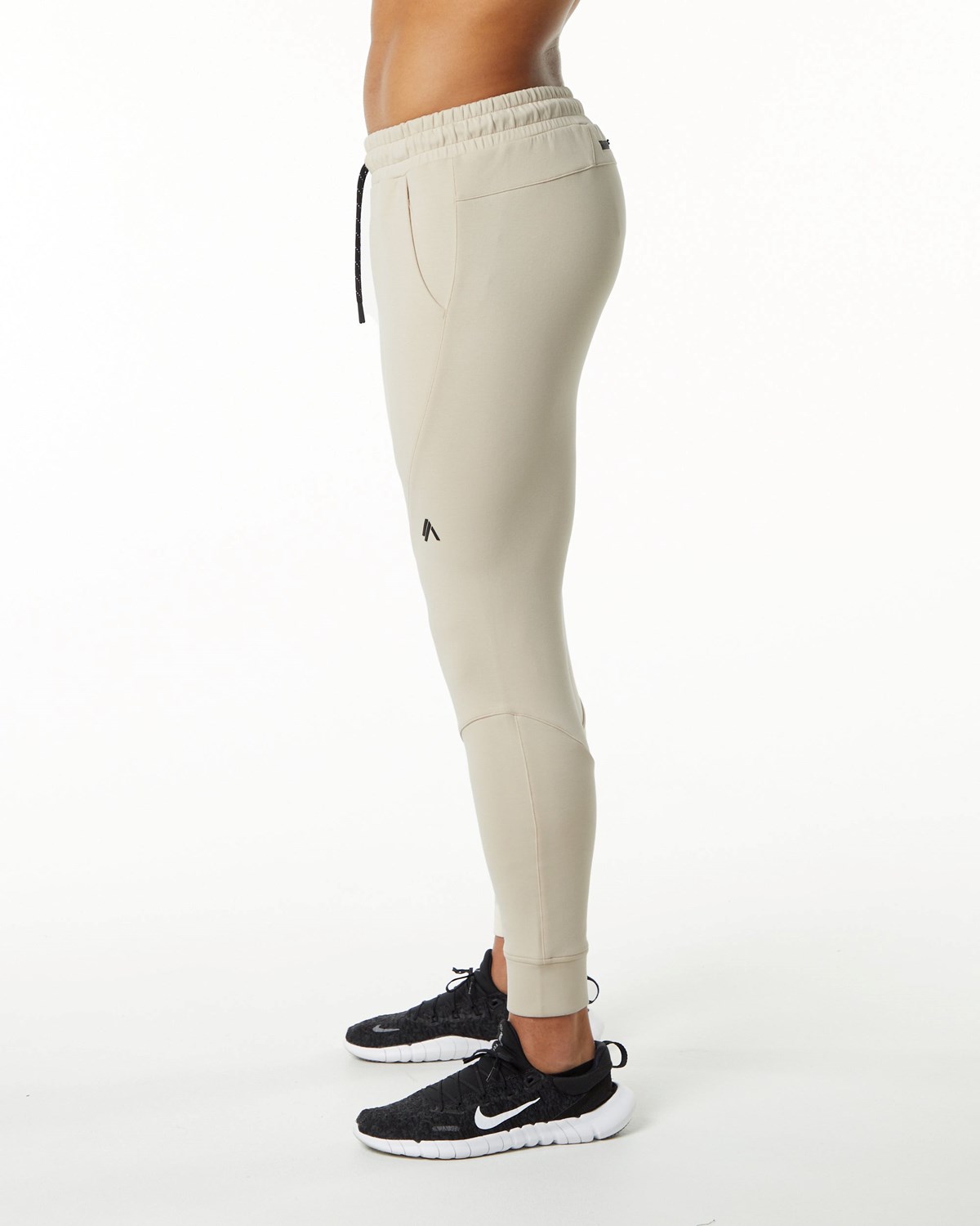 Alphalete Interlock Knit Cuffed Jogger Vanilla | 25603BEUR